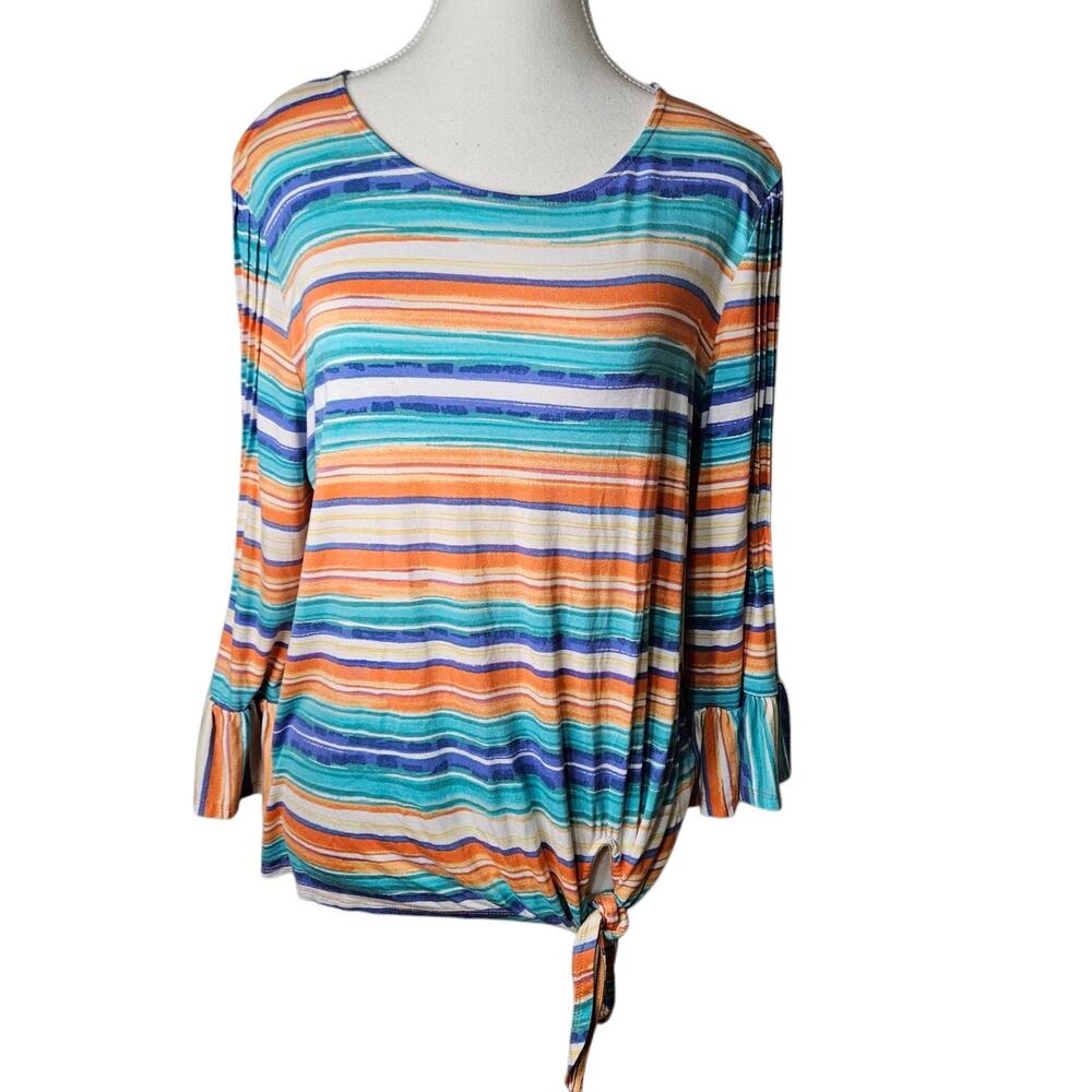 Ruby Rd. Women's Top Size Medium Stretchy Multicolor